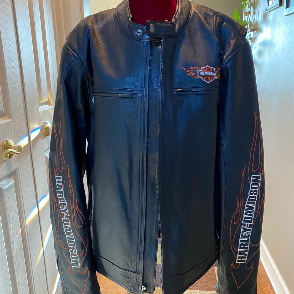 Leather riding jacket
